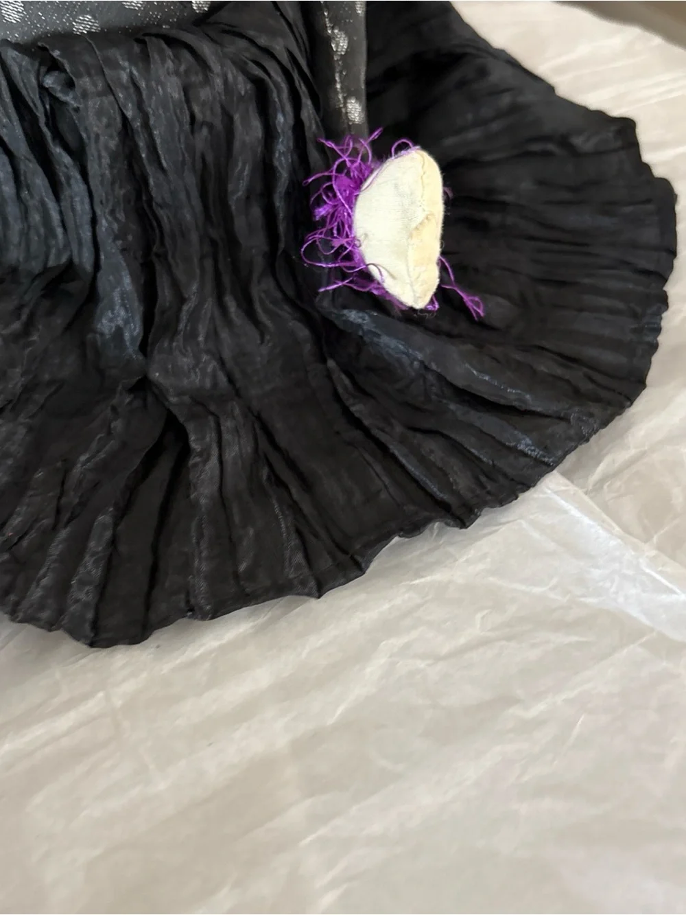 Large 22” WITCH Doll, Fabric, Halloween Decor, Sculpted Face